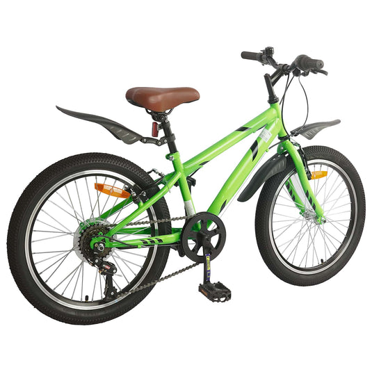 Vidaxl kinderfiets 24 inch 6-speed voor 8-12 jaar oud groen