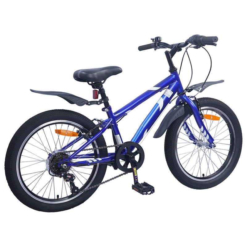 Load image into Gallery viewer, Vidaxl kinderfiets 20 inch 6-speed voor 6-11 jaar oud donkerblauw
