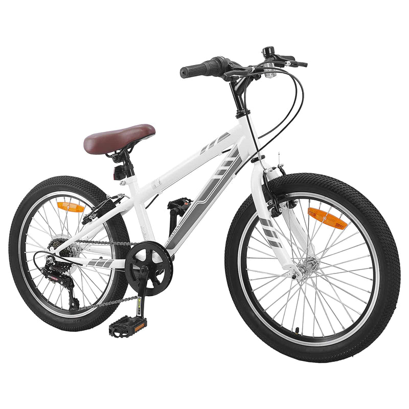 Load image into Gallery viewer, Vidaxl mountainbike 24 inch 6-speed voor 8-12 jaar oud wit
