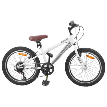 Vidaxl mountainbike 24 inch 6-speed voor 8-12 jaar oud wit