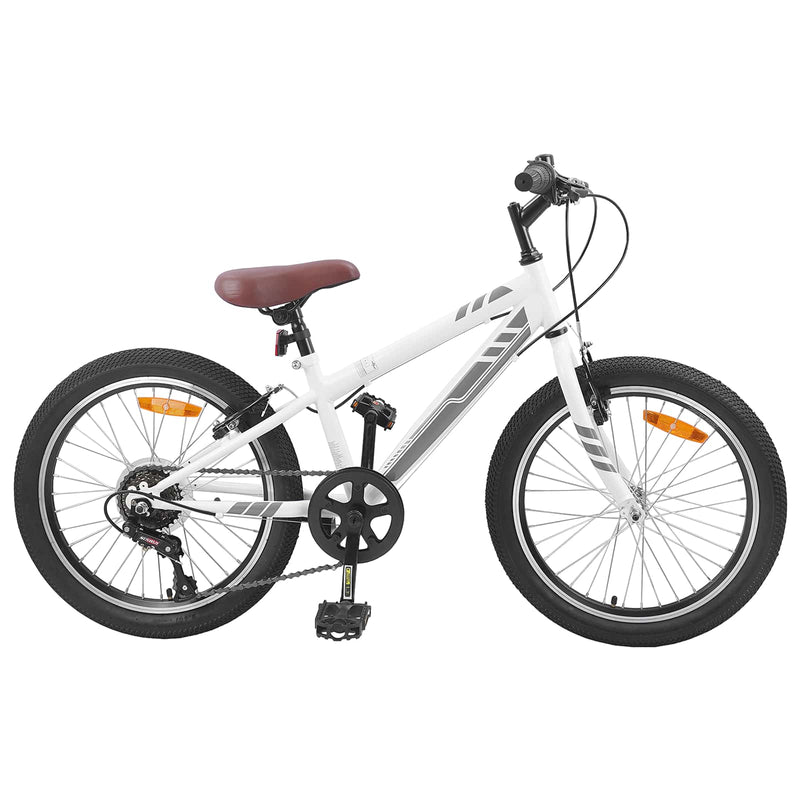 Load image into Gallery viewer, Vidaxl mountainbike 24 inch 6-speed voor 8-12 jaar oud wit
