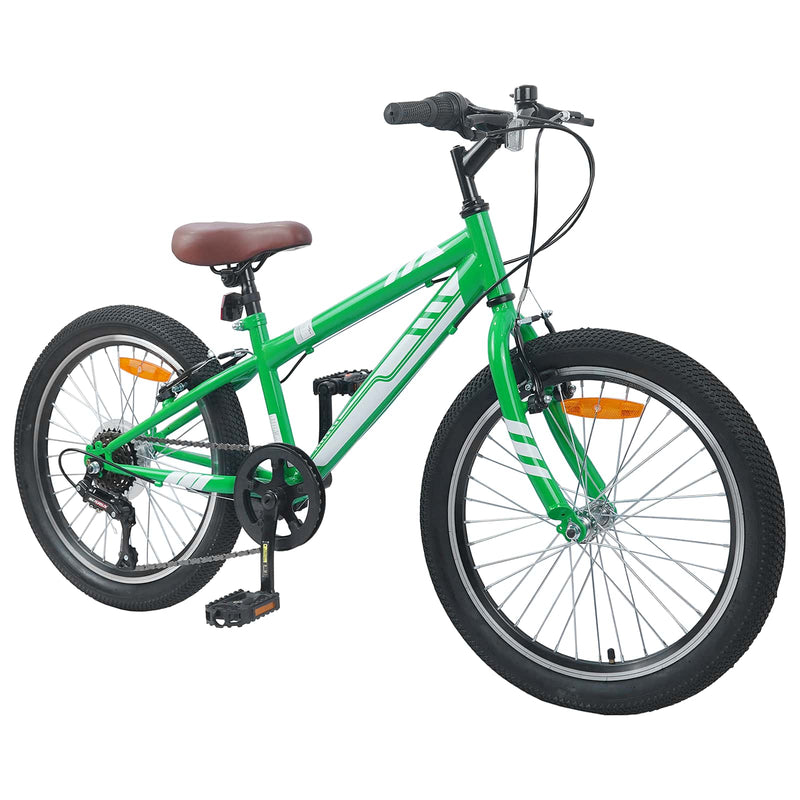 Load image into Gallery viewer, Vidaxl mountainbike 24 inch 6-speed voor 8-12 jaar oud groen
