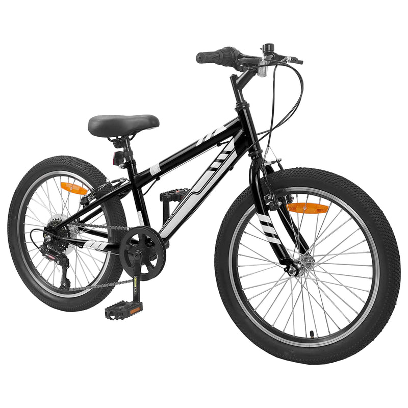 Load image into Gallery viewer, Vidaxl mountainbike 20 inch 6-speed voor 5-8 jaar oud zwart
