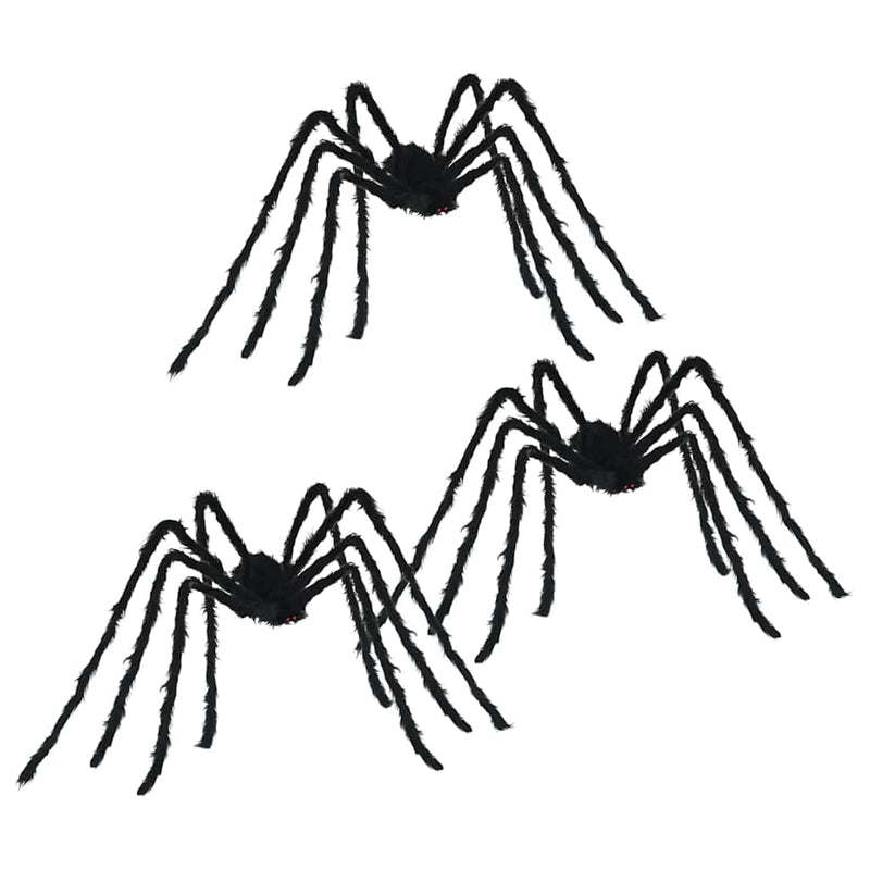 Load image into Gallery viewer, Vidaxl halloween spin decoratie 3 pcs zwart 200 cm polyester en staal
