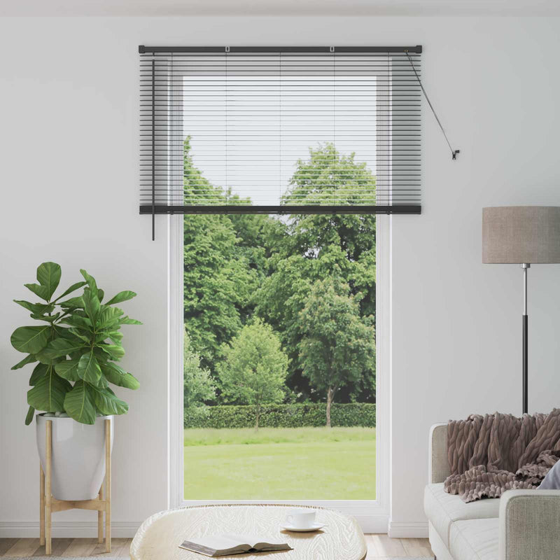 Load image into Gallery viewer, Vidaxl venetiaanse blind verstelbaar zilvergrijs 213 x 130 cm pvc
