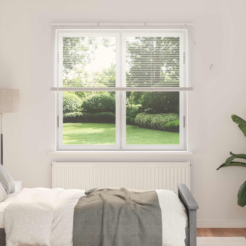 Load image into Gallery viewer, Vidaxl venetiaanse blind verstelbaar wit 150 x 140 cm pvc
