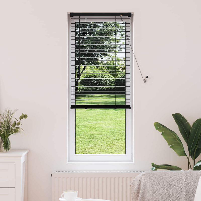 Load image into Gallery viewer, Vidaxl venetiaanse blind verstelbaar zwart 150 x 40 cm pvc

