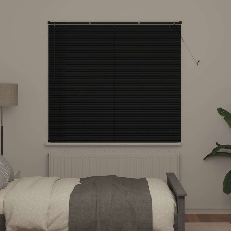 Load image into Gallery viewer, Vidaxl venetiaanse blind verstelbaar zwart 150 x 140 cm pvc
