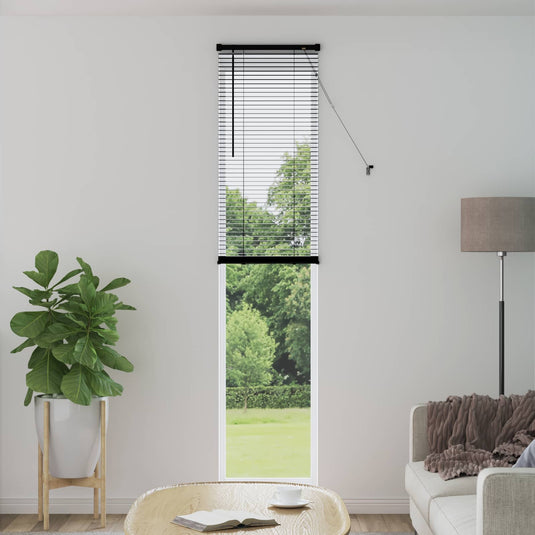 Vidaxl venetiaanse blind verstelbaar zwart 213 x 40 cm pvc