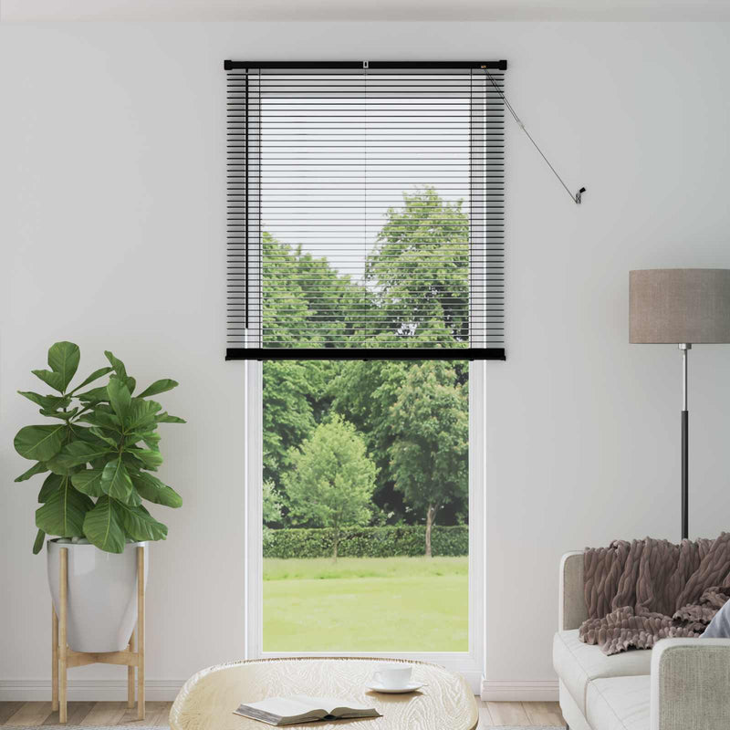 Load image into Gallery viewer, Vidaxl venetiaanse blind verstelbaar zwart 213 x 100 cm pvc
