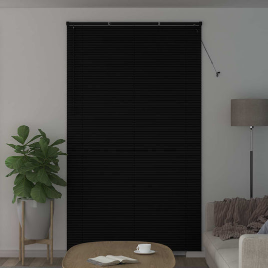 Vidaxl venetiaanse blind verstelbaar zwart 213 x 150 cm pvc