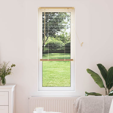 Vidaxl venetiaanse blind lichtbruin met patroon 150 x 50 cm pvc