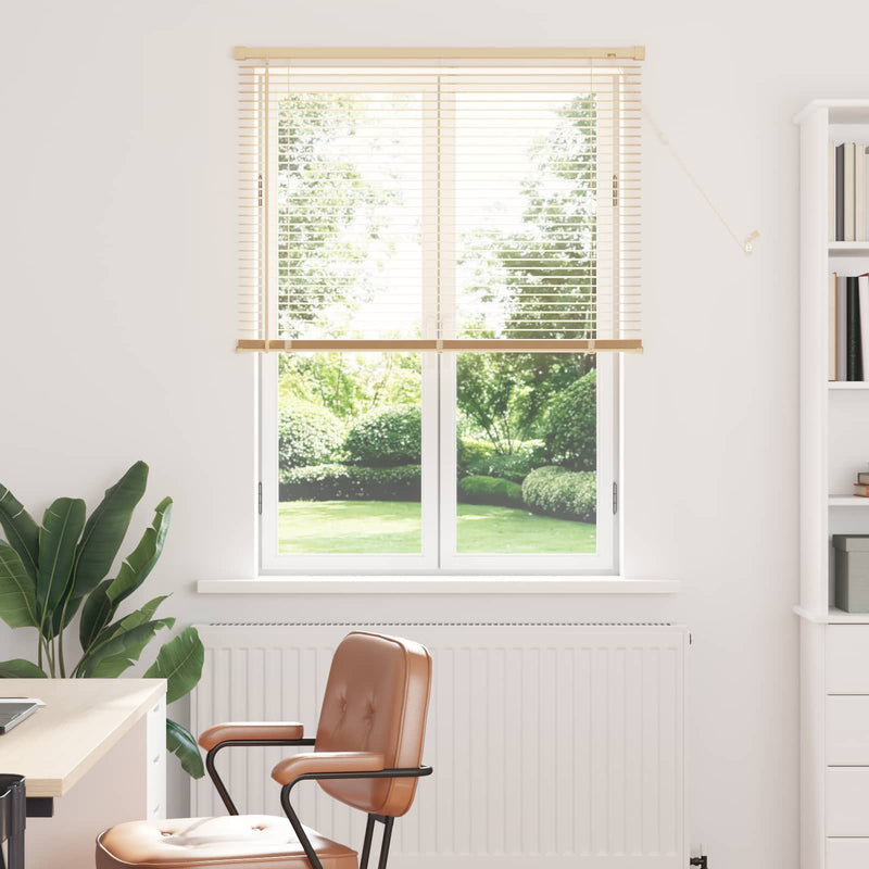 Load image into Gallery viewer, Vidaxl venetiaanse blind lichtbruin met patroon 150 x 100 cm pvc
