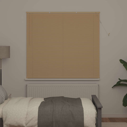 Vidaxl venetiaanse blind lichtbruin met patroon 150 x 130 cm pvc