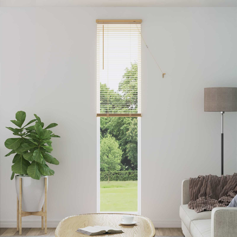 Load image into Gallery viewer, Vidaxl venetiaanse blind lichtbruin met patroon 213 x 50 cm pvc
