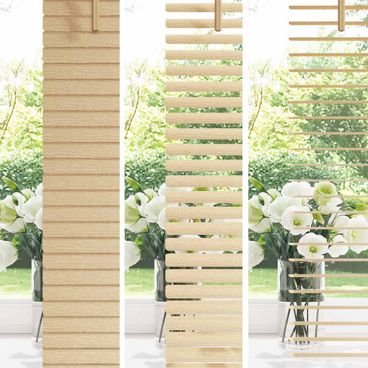 Vidaxl venetiaanse blind lichtbruin met patroon 213 x 50 cm pvc