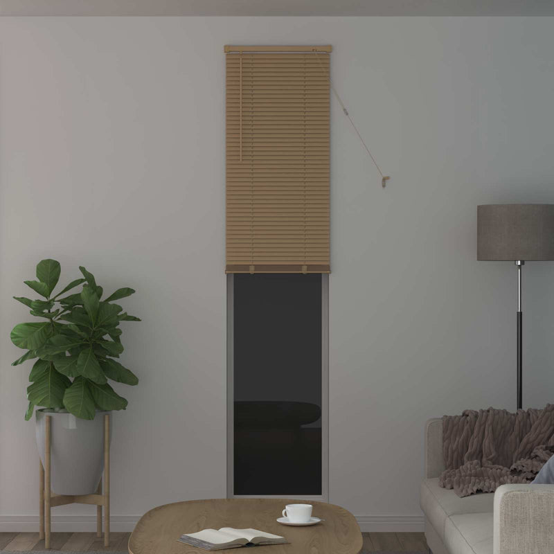 Load image into Gallery viewer, Vidaxl venetiaanse blind lichtbruin met patroon 213 x 60 cm pvc
