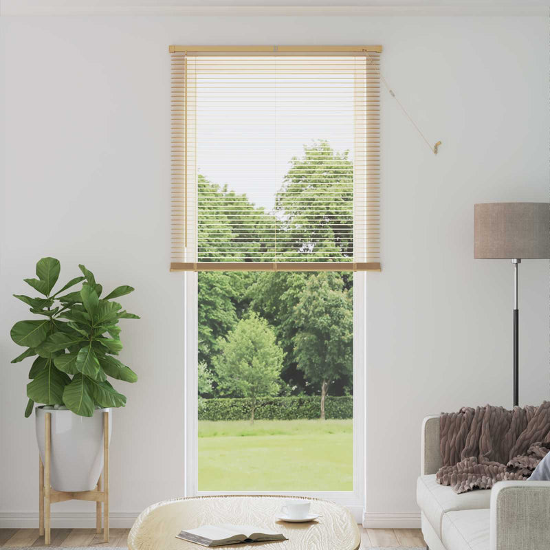 Load image into Gallery viewer, Vidaxl venetiaanse blind lichtbruin met patroon 213 x 100 cm pvc
