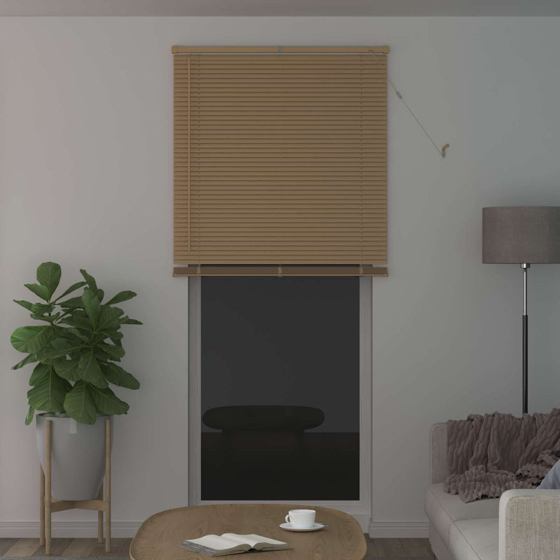 Load image into Gallery viewer, Vidaxl venetiaanse blind lichtbruin met patroon 213 x 100 cm pvc
