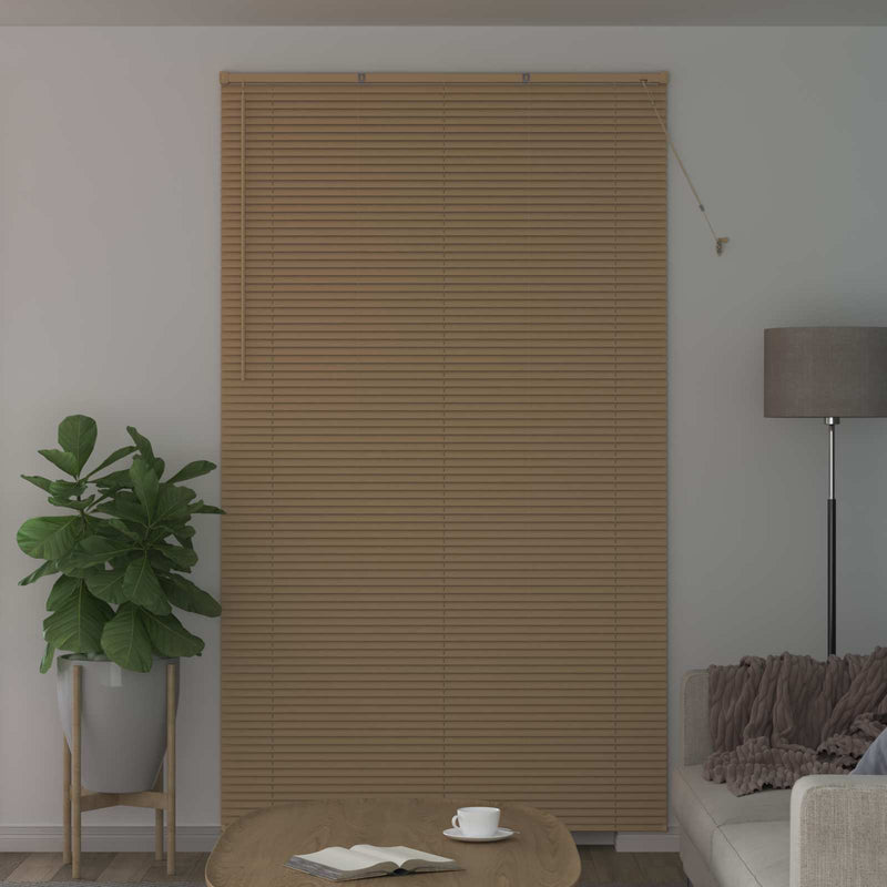 Load image into Gallery viewer, Vidaxl venetiaanse blind lichtbruin met patroon 213 x 130 cm pvc
