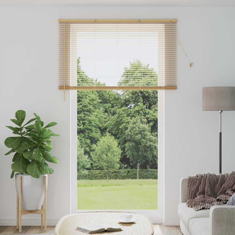 Load image into Gallery viewer, Vidaxl venetiaanse blind lichtbruin met patroon 213 x 160 cm pvc
