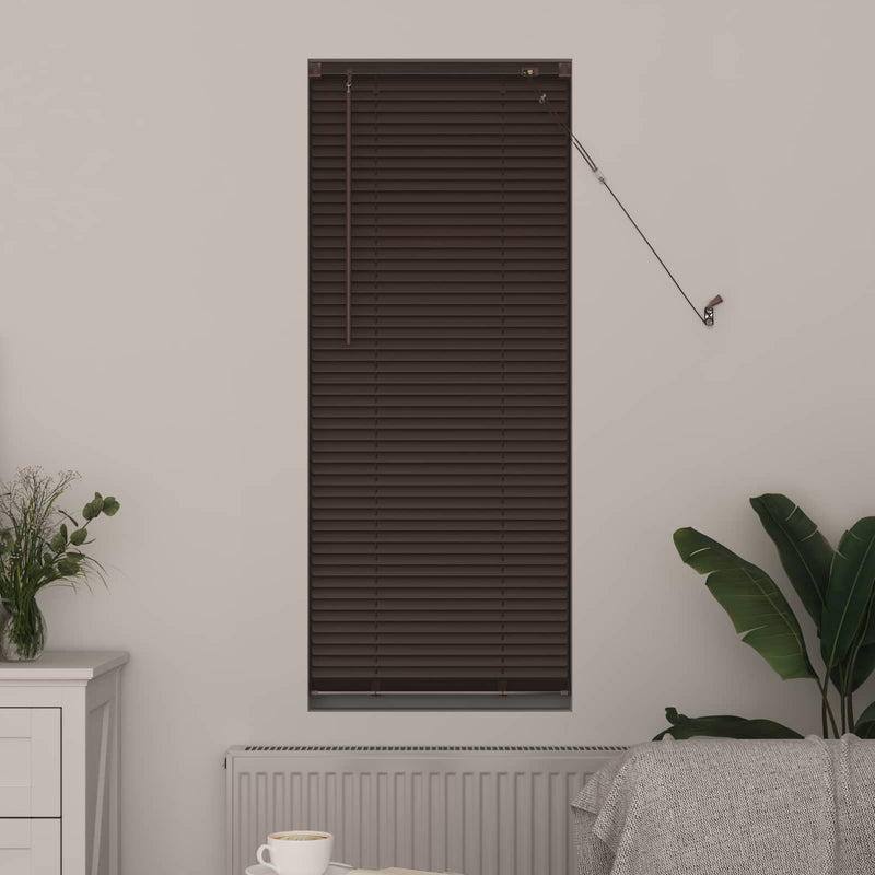 Load image into Gallery viewer, Vidaxl venetiaanse blind donkerbruin met patroon 150 x 40 cm pvc
