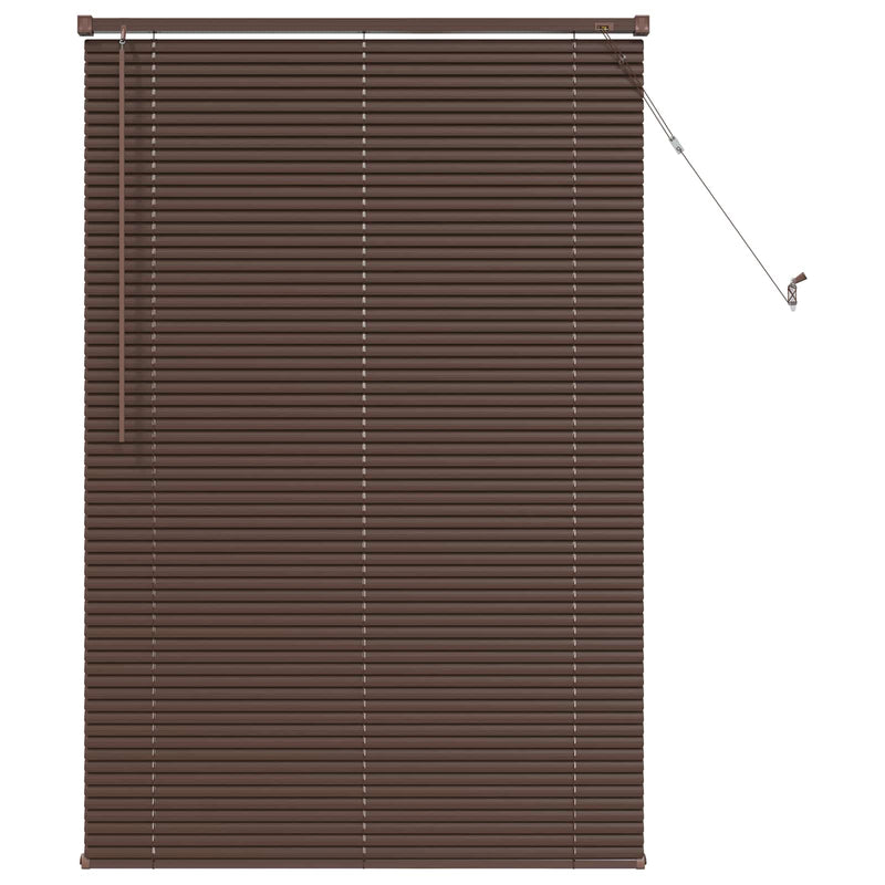 Load image into Gallery viewer, Vidaxl venetiaanse blind donkerbruin met patroon 150 x 70 cm pvc

