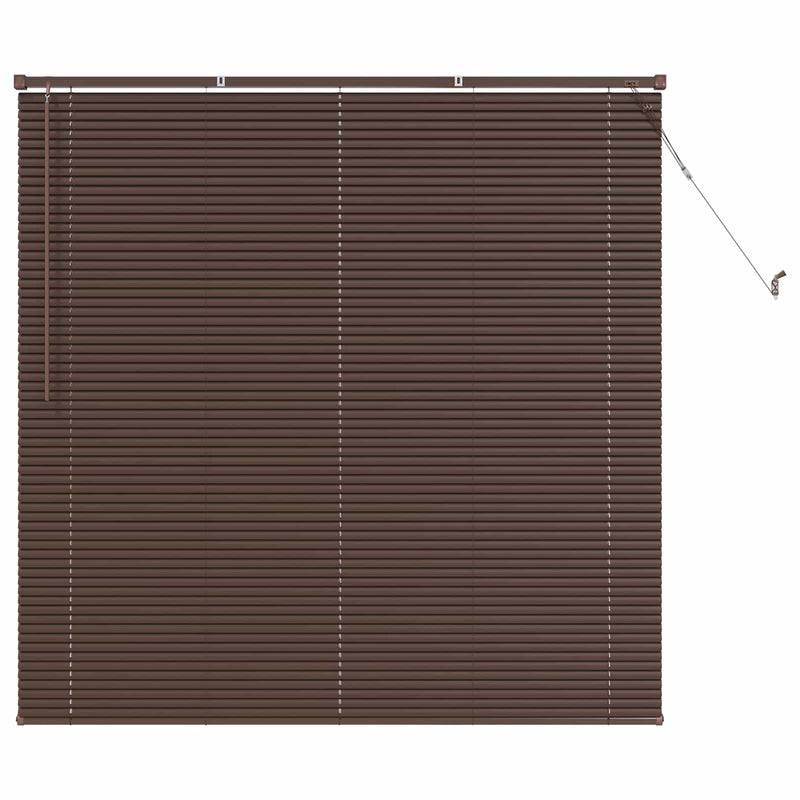 Load image into Gallery viewer, Vidaxl venetiaanse blind donkerbruin met patroon 150 x 130 cm pvc
