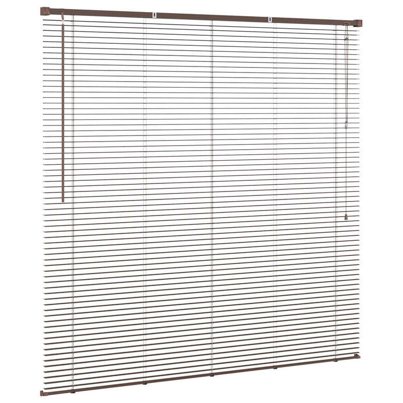 Load image into Gallery viewer, Vidaxl venetiaanse blind donkerbruin met patroon 150 x 150 cm pvc
