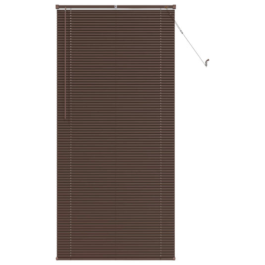Vidaxl venetiaanse blind donkerbruin met patroon 213 x 80 cm pvc