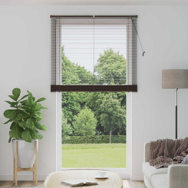 Vidaxl venetiaanse blind donkerbruin met patroon 213 x 110 cm pvc