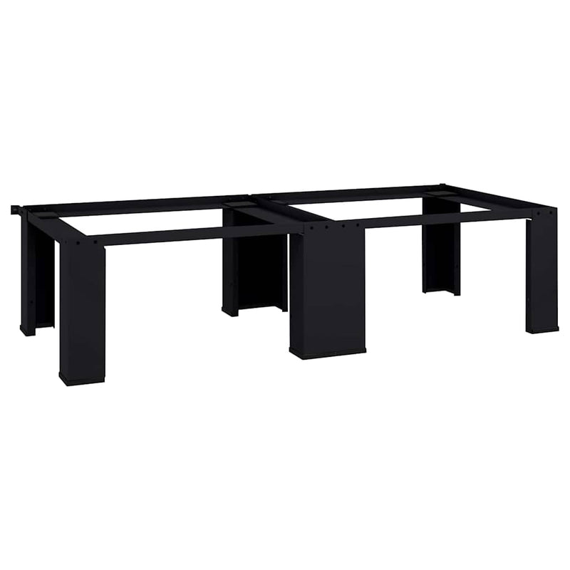 Load image into Gallery viewer, Vidaxl wasmachine pedestal 2 pcs zwart 127 x 54,5 x 32,5 cm staal
