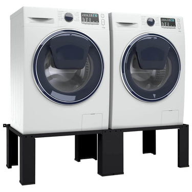 Vidaxl wasmachine pedestal 2 pcs zwart 127 x 54,5 x 32,5 cm staal
