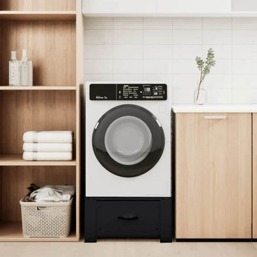 Vidaxl wasmachine pedestal zwart 64 x 55 x 32,5 cm staal