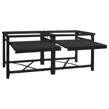 Vidaxl wasmachine pedestal 2 pcs zwart 120 x 56 x 52 cm staal