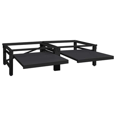 Vidaxl wasmachine pedestal 2 pcs zwart 124,5 x 61,5 x 32,5 cm staal
