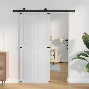 Vidaxl deur corona wit 90 x 210 cm bewerkt hout