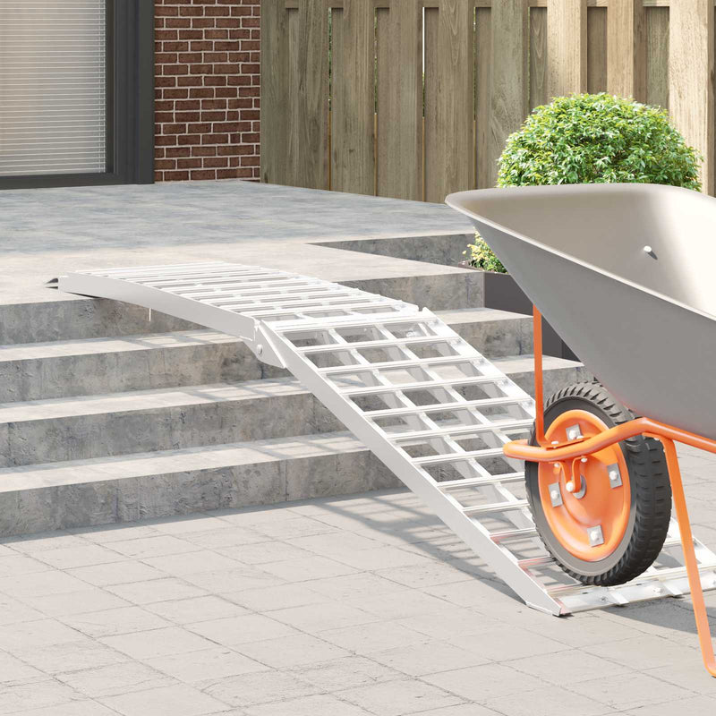 Load image into Gallery viewer, Vidaxl motorcycle ramp 680 kg zilver 230 x 44 x 5 cm aluminium
