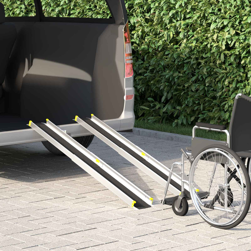 Load image into Gallery viewer, Vidaxl oprit voor rolstoelen 270 kg 2 pcs zwart 152 x 19 x 5,5 cm
