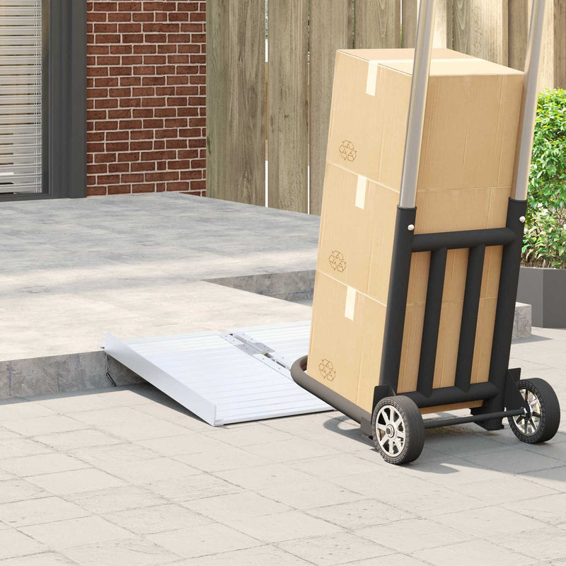 Load image into Gallery viewer, Vidaxl rolstoelhelling 270 kg zilver 62 x 73 x 5 cm aluminium
