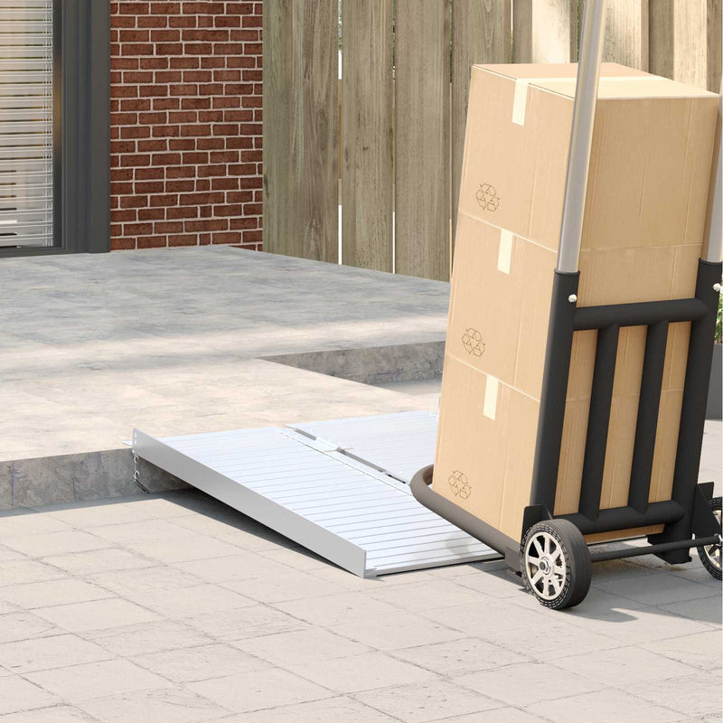 Load image into Gallery viewer, Vidaxl rolstoelhelling 270 kg zilver 92 x 73 x 5 cm aluminium
