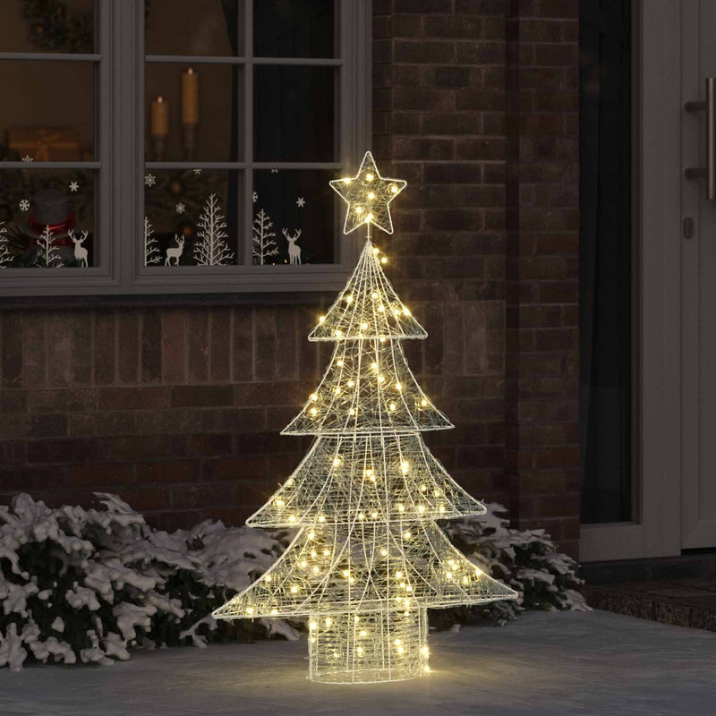 Load image into Gallery viewer, Vidaxl kerstboom met 100 led warmwit 120 cm acryl
