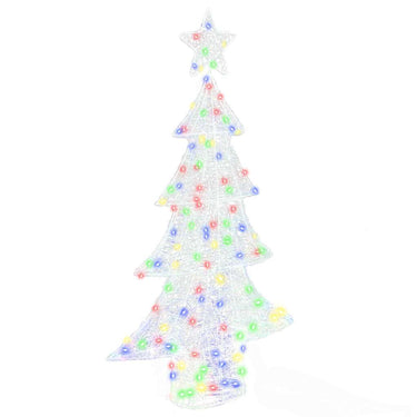 Vidaxl kerstboom met 160 led multikleur 150 cm acryl