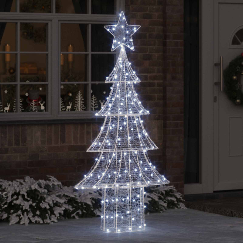 Load image into Gallery viewer, Vidaxl kerstboom met 240 led koudwit 180 cm acryl
