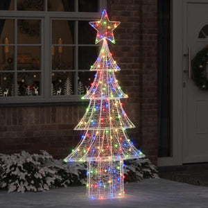 Vidaxl kerstboom 240 led's meerkleurig 180 cm acryl
