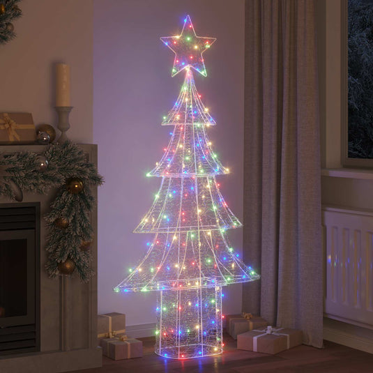 Vidaxl kerstboom 240 led's meerkleurig 180 cm acryl