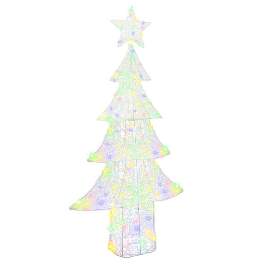 Vidaxl kerstboom 240 led's meerkleurig 180 cm acryl