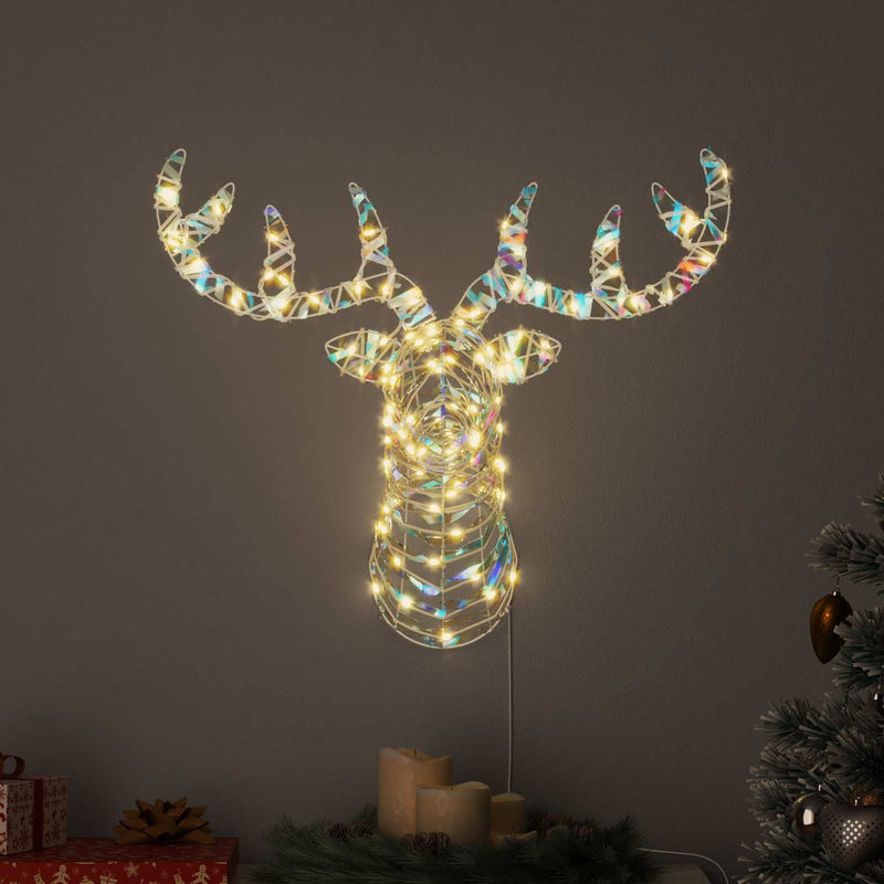 Load image into Gallery viewer, Vidaxl rendier trek slede met 140 led warmwit 68 x 36.5 x 62.5 cm pet
