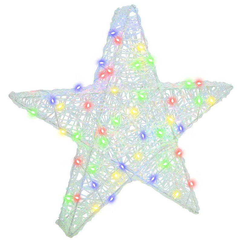 Load image into Gallery viewer, Vidaxl 3d ster met 50 led multikleur 55 x 53,5 x 10 cm acryl
