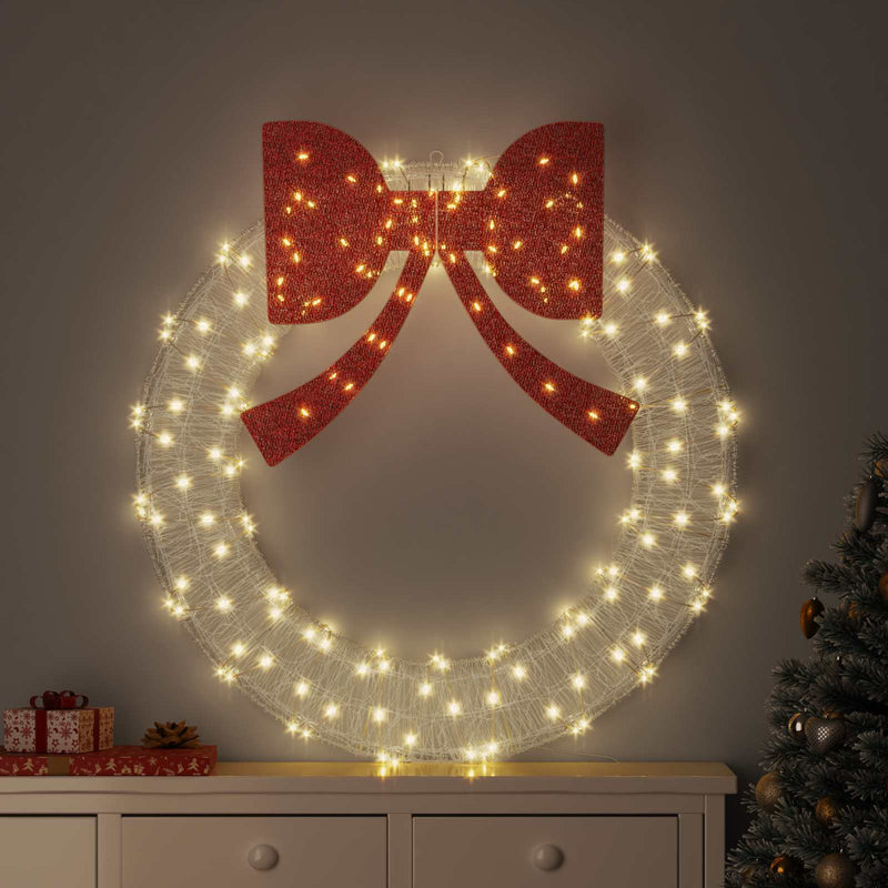 Load image into Gallery viewer, Vidaxl krans met 150 led warmwit 120 cm acryl
